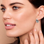Creolen aus 925 Sterling Silber, 16 mm, Mond-Sterne-Design, 6 mm breit, Ohrringe für Damen
