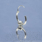 Einzelner Unisex Creolen-Ohrring 925 Sterling Silber mit Kugel – Vintage Look