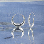 Große und dicke Creolen aus 925er-Sterlingsilber mit Push-and-Pull-Verschluss