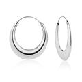 Kleine dicke Creolen aus 925 Sterling Silber – poliert, wasserabweisend, Vintage-Look