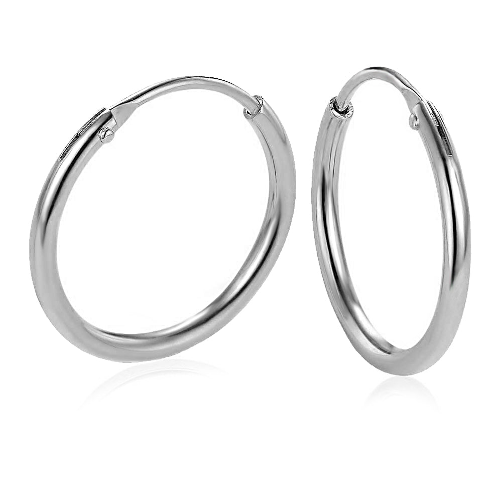 Kleine Creolen 925 Sterling Silber – Klassische dicke Hoops für Damen & Girls | WILLYS JEWELLERY