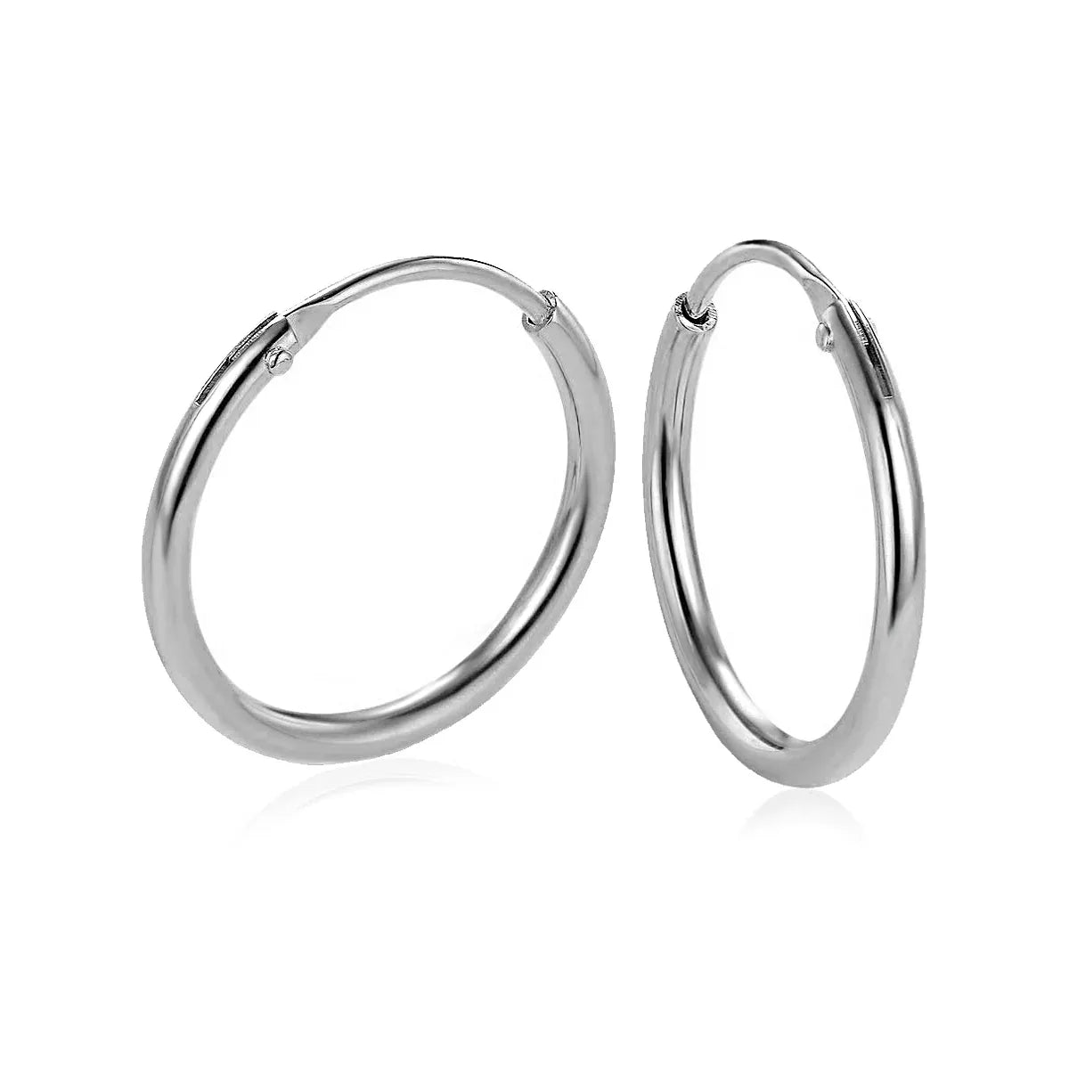 Kleine Creolen 925 Sterling Silber – Klassische dicke Hoops für Damen & Girls