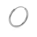 Einzelne kleine Creole 925 Sterling Silber – poliert, 2 mm Stärke, unisex, Vintage-Look | WILLYS JEWELLERY
