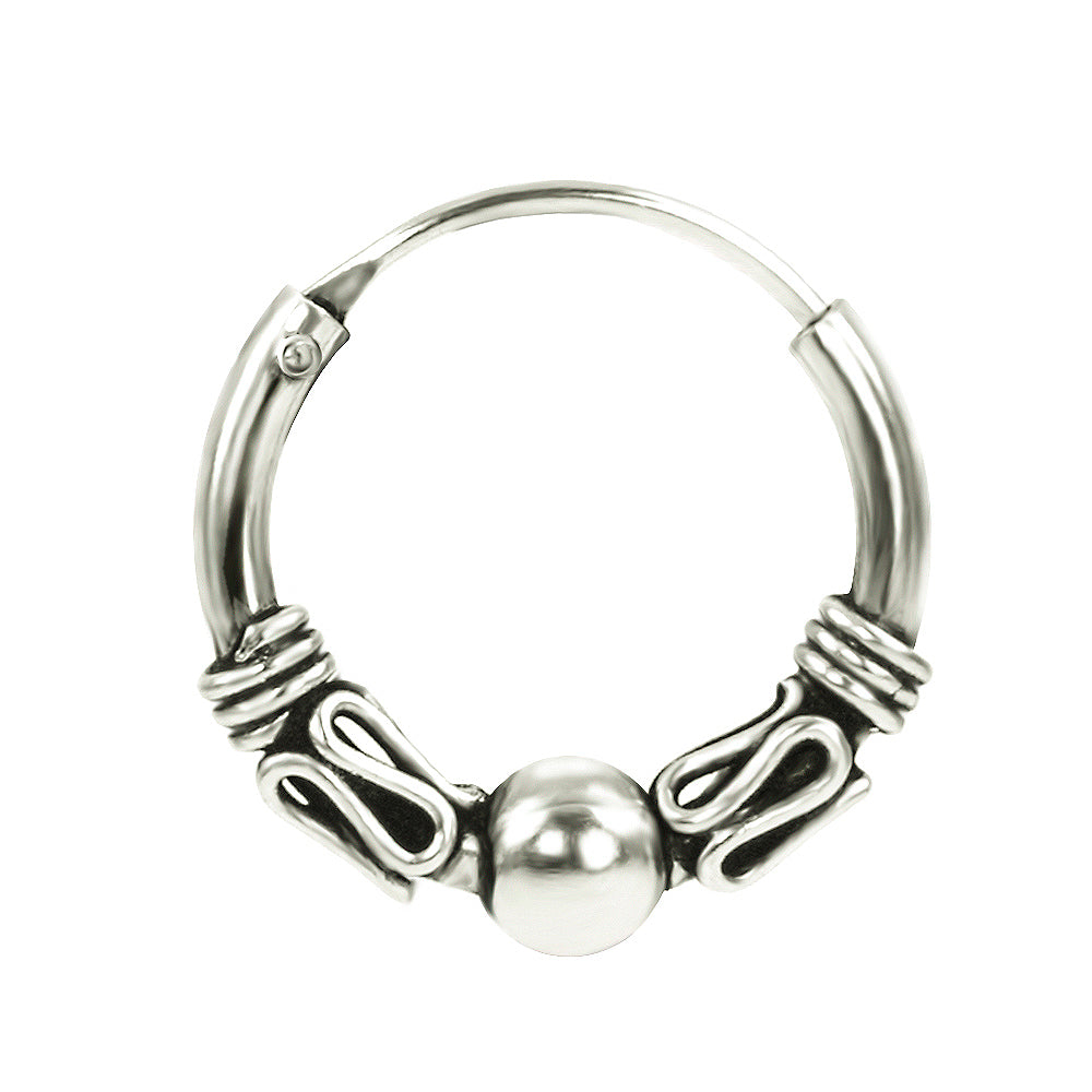 Gotische Creolen-Ohrringe 925 Sterling Silber – Unisex Gothic Hoop für Damen, Herren & Girls | WILLYS JEWELLERY