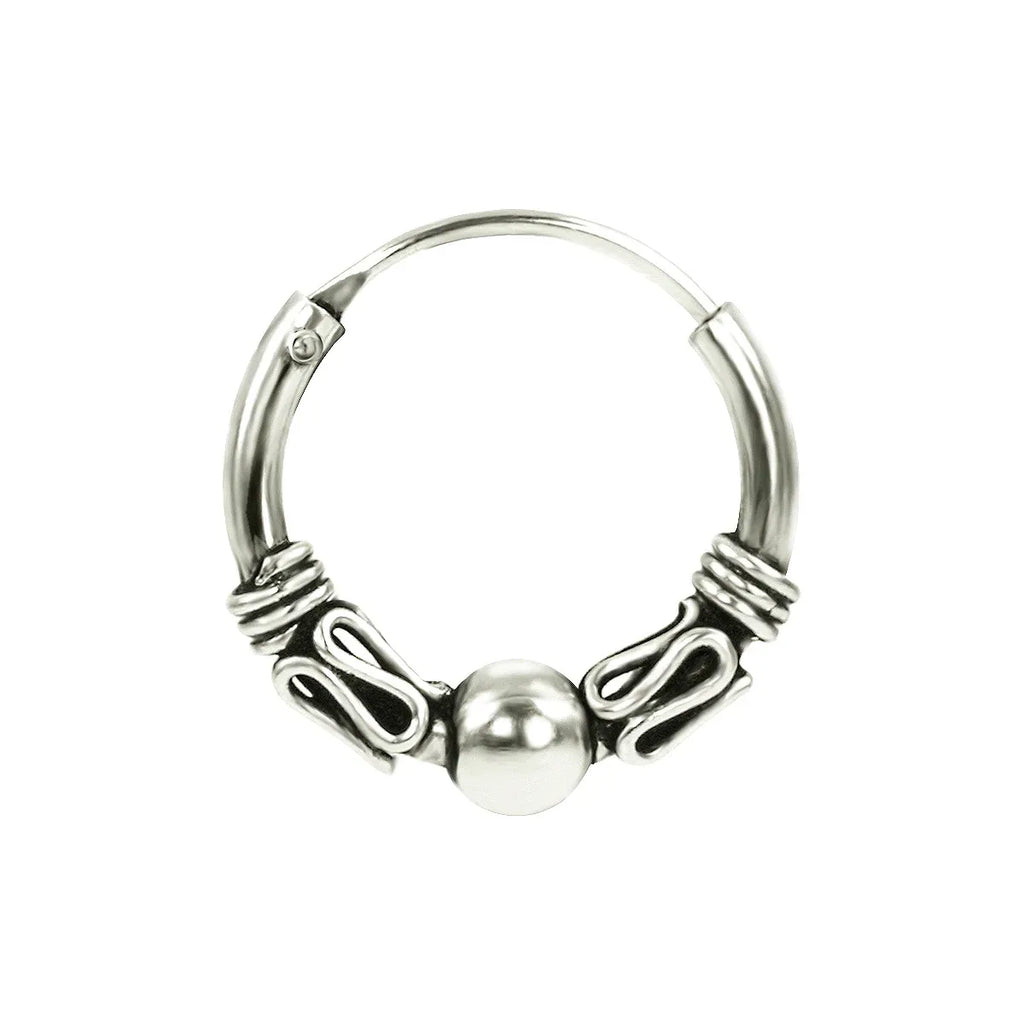 Gotische Creolen-Ohrringe 925 Sterling Silber – Unisex Gothic Hoop für Damen, Herren & Girls