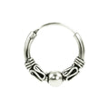 Gotische Creolen-Ohrringe 925 Sterling Silber – Unisex Gothic Hoop für Damen, Herren & Girls