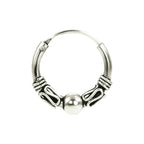Gotische Creolen-Ohrringe 925 Sterling Silber – Unisex Gothic Hoop für Damen, Herren & Girls