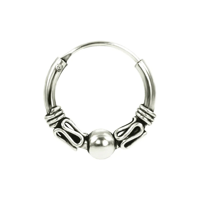 Gotische Creolen-Ohrringe 925 Sterling Silber – Unisex Gothic Hoop für Damen, Herren & Girls