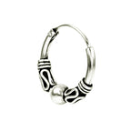 Gotische Creolen-Ohrringe 925 Sterling Silber – Unisex Gothic Hoop für Damen, Herren & Girls