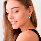 Gotische Creolen-Ohrringe 925 Sterling Silber – Unisex Gothic Hoop für Damen, Herren & Girls