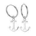 Anker Ohrringe 925 Sterling Silber – Vintage Ohrhänger maritim, Symbol für Stärke & Liebe