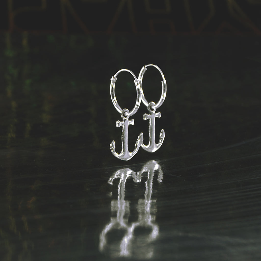 Anker Ohrringe 925 Sterling Silber – Vintage Ohrhänger maritim, Symbol für Stärke & Liebe | WILLYS JEWELLERY