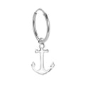 Einzelner Anker Ohrring aus 925 Sterling Silber – maritimer Vintage-Look für Damen & Herren | WILLYS JEWELLERY