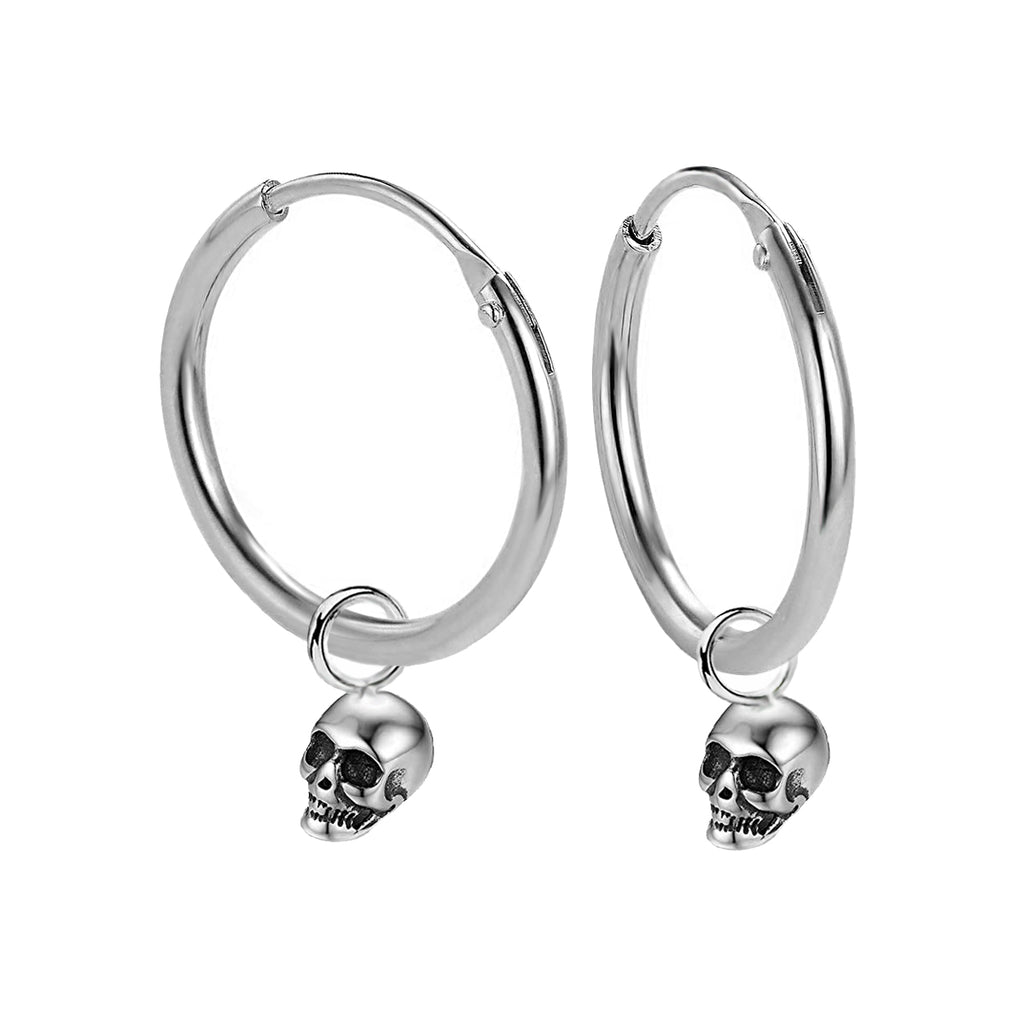 Totenkopf Ohrhänger 925 Sterling Silber – Punk Rock Skull Ohrringe | WILLYS JEWELLERY