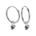 Totenkopf Ohrhänger 925 Sterling Silber – Punk Rock Skull Ohrringe