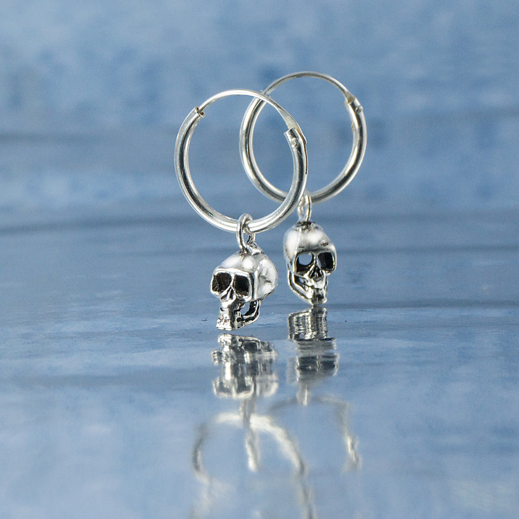 Totenkopf Ohrhänger 925 Sterling Silber – Punk Rock Skull Ohrringe | WILLYS JEWELLERY