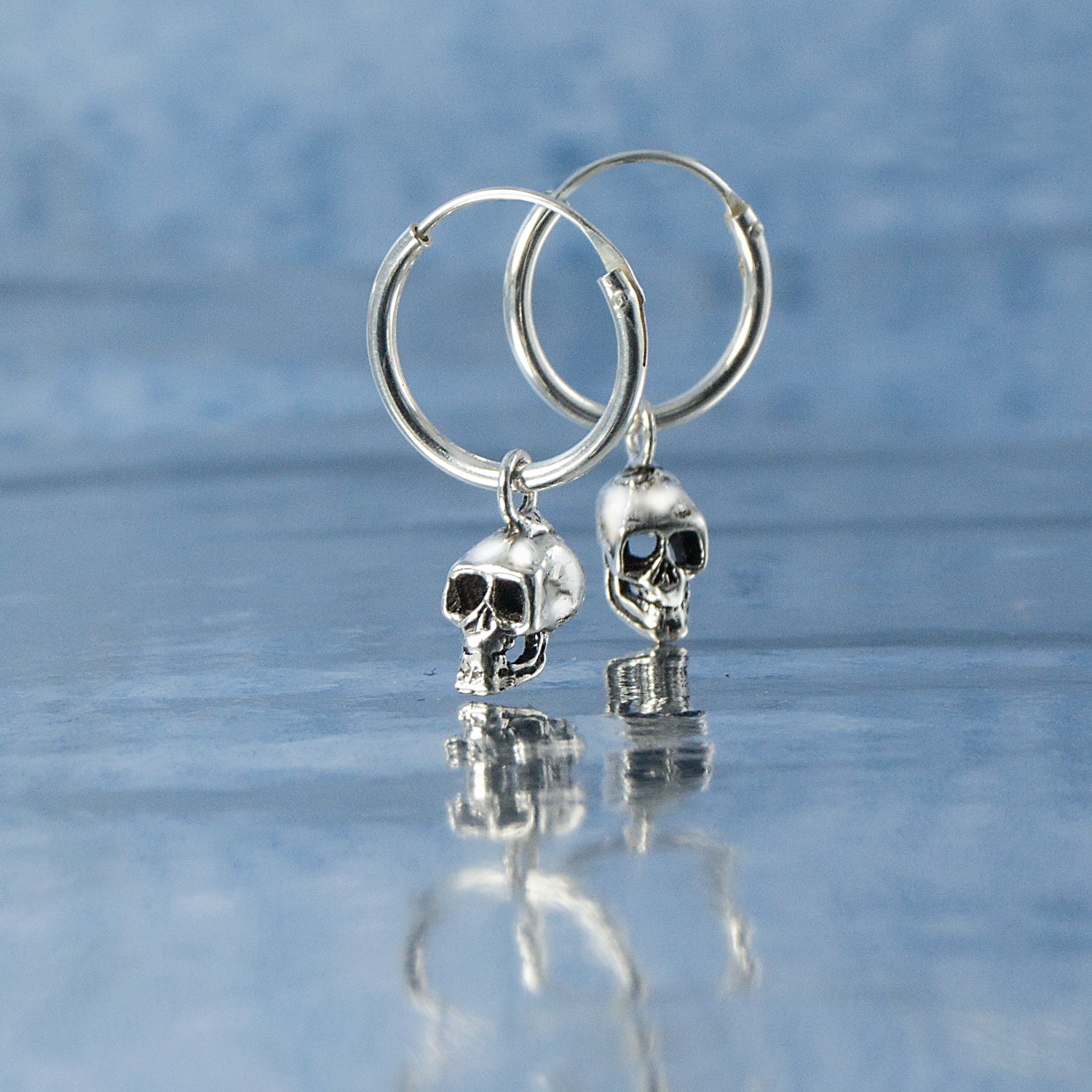 Totenkopf Ohrhänger 925 Sterling Silber – Punk Rock Skull Ohrringe | WILLYS JEWELLERY