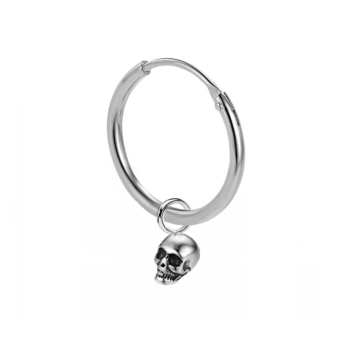 Totenkopf Ohrhänger aus 925 Sterling Silber – polierte Skull-Ohrringe für Damen & Herren