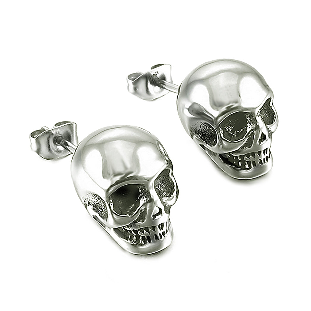 Ohpiercing Totenkopf Ohrstecker aus 925 Sterling Silber – Stilvolles Unisex Schmuckstück | WILLYS JEWELLERY