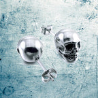 Ohpiercing Totenkopf Ohrstecker aus 925 Sterling Silber – Stilvolles Unisex Schmuckstück | WILLYS JEWELLERY