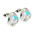 Elegante Regenbogen-Mondstein Ohrstecker aus 925 Sterling Silber –Magie, Stil & natürliche Schönheit | WILLYS JEWELLERY