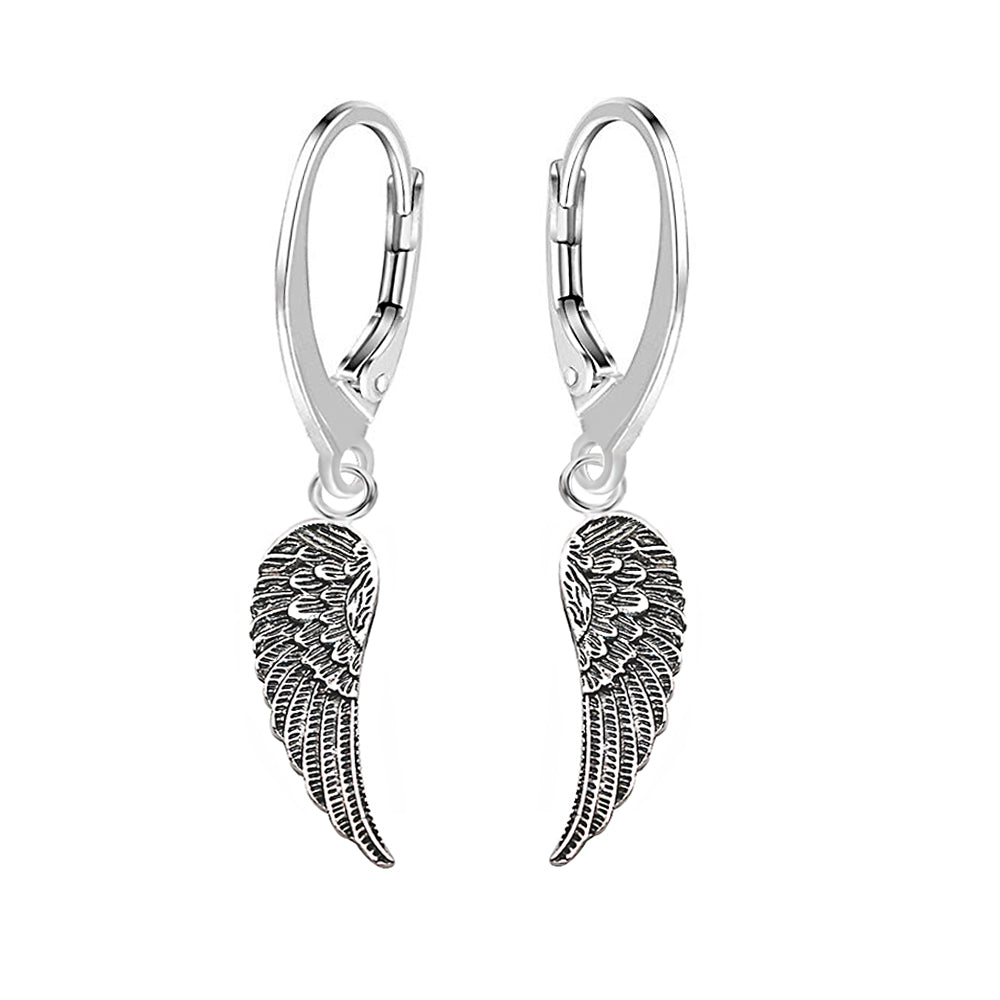 Engelsflügel Ohrhänger 925 Sterling Silber – Vintage Brisur, elegantes Geschenk für Damen | WILLYS JEWELLERY