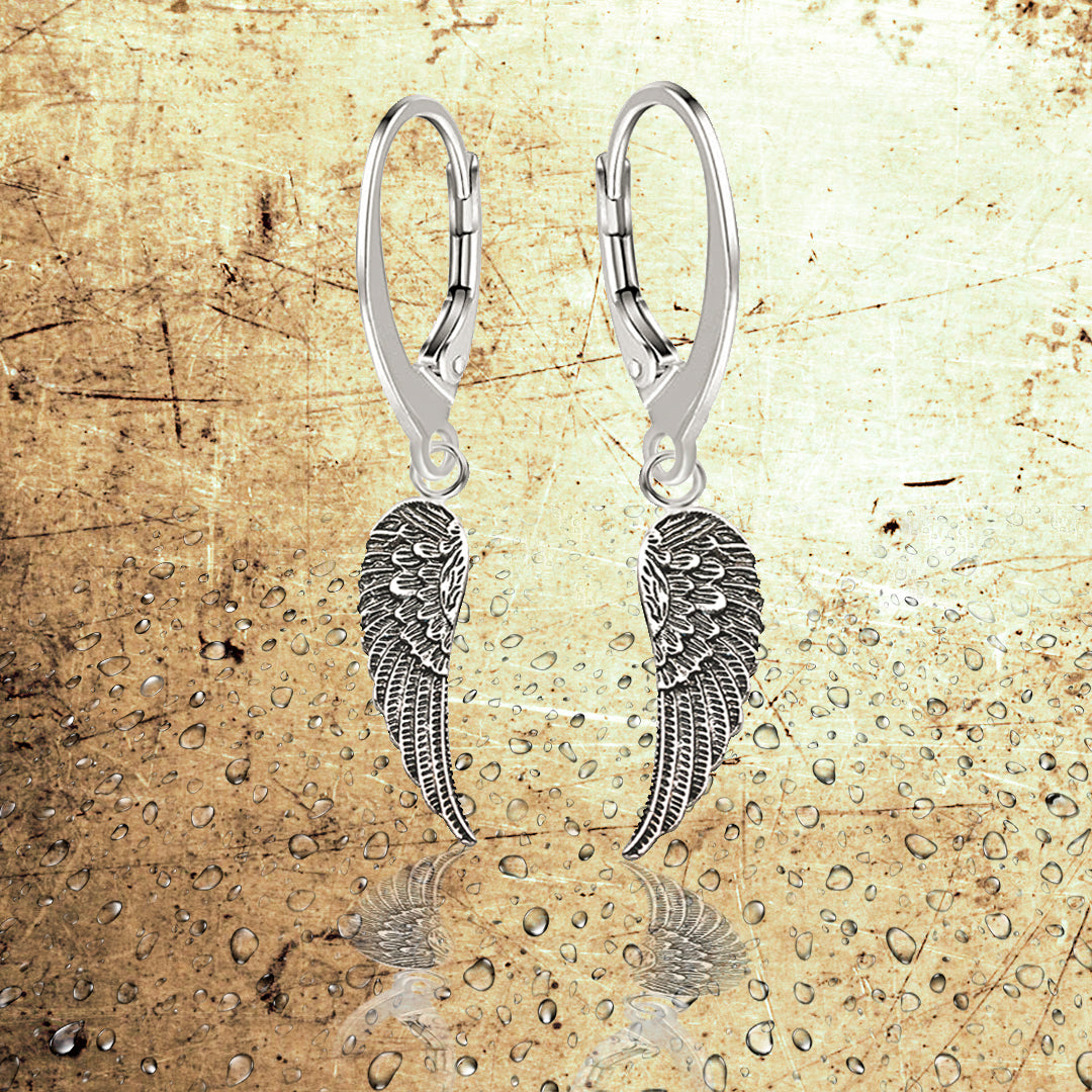 Engelsflügel Ohrhänger 925 Sterling Silber – Vintage Brisur, elegantes Geschenk für Damen
