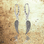 Engelsflügel Ohrhänger 925 Sterling Silber – Vintage Brisur, elegantes Geschenk für Damen