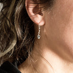 Totenkopf Ohrhänger 925 Silber – Vintage Brisur für Damen