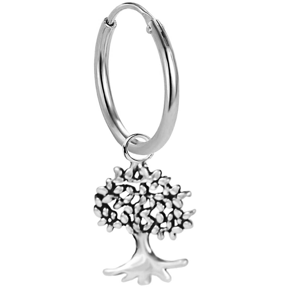 Lebensbaum Creolen 925 Sterling Silber – Vintage Ohrringe für Damen & Girls | WILLYS JEWELLERY