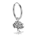 Lebensbaum Creolen 925 Sterling Silber – Vintage Ohrringe für Damen & Girls