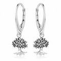 Lebensbaum Ohrhänger 925 Sterling Silber mit Brisur – Vintage Look, Symbol für Stärke & Positivität