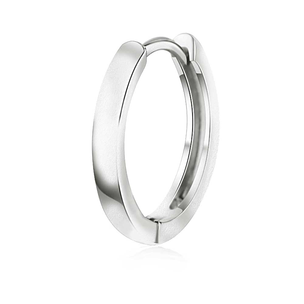 Vintage Creolen 925 Sterling Silber, poliert, mit Scharnier – Unisex Ohrringe | WILLYS JEWELLERY