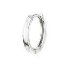 Vintage Creolen 925 Sterling Silber, poliert, mit Scharnier – Unisex Ohrringe