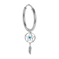 Traumfänger Creolen Ohrringe 925 Sterling Silber – Vintage Boho Ohrhänger für Damen & Herren