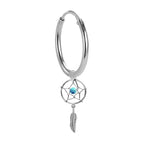 Traumfänger Creolen Ohrringe 925 Sterling Silber – Vintage Boho Ohrhänger für Damen & Herren