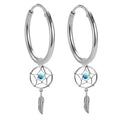 Traumfänger Creolen 925 Sterling Silber – Vintage Ohrhänger für Sie & Ihn | WILLYS JEWELLERY
