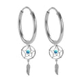 Traumfänger Creolen 925 Sterling Silber – Vintage Ohrhänger für Sie & Ihn