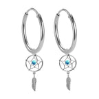 Traumfänger Creolen 925 Sterling Silber – Vintage Ohrhänger für Sie & Ihn