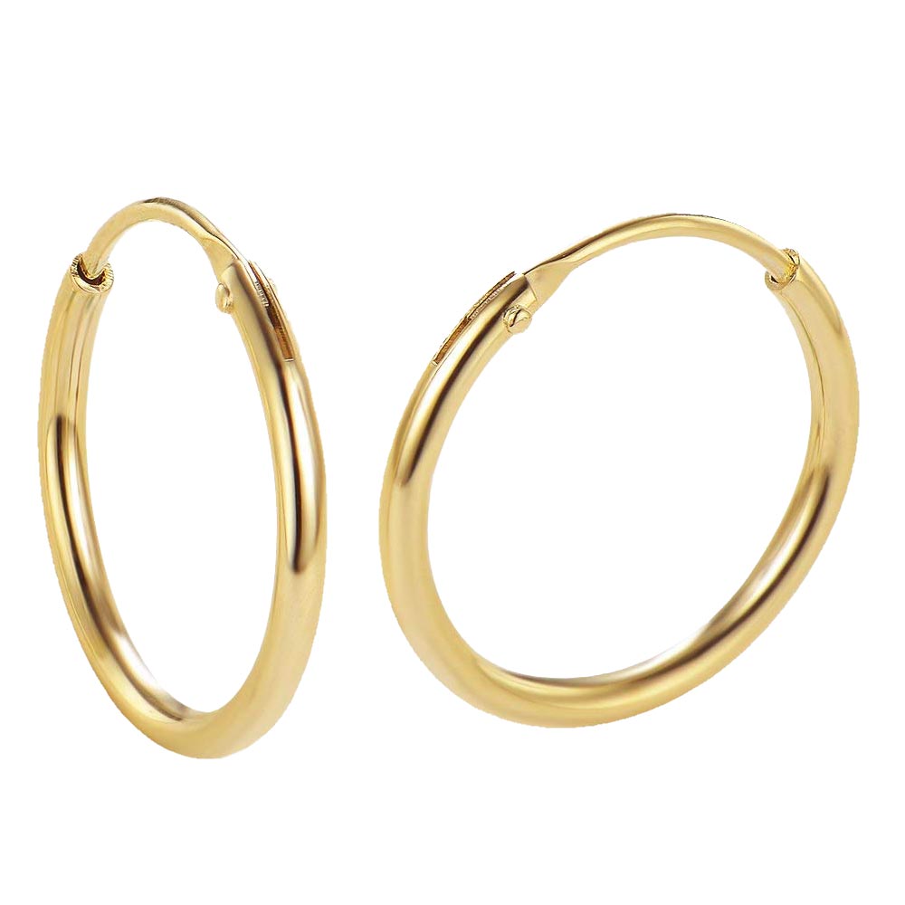 Kleine Creolen Ohrringe 925 Sterling Silber, 18K vergoldet – eleganter Vintage-Look für jeden Tag | WILLYS JEWELLERY