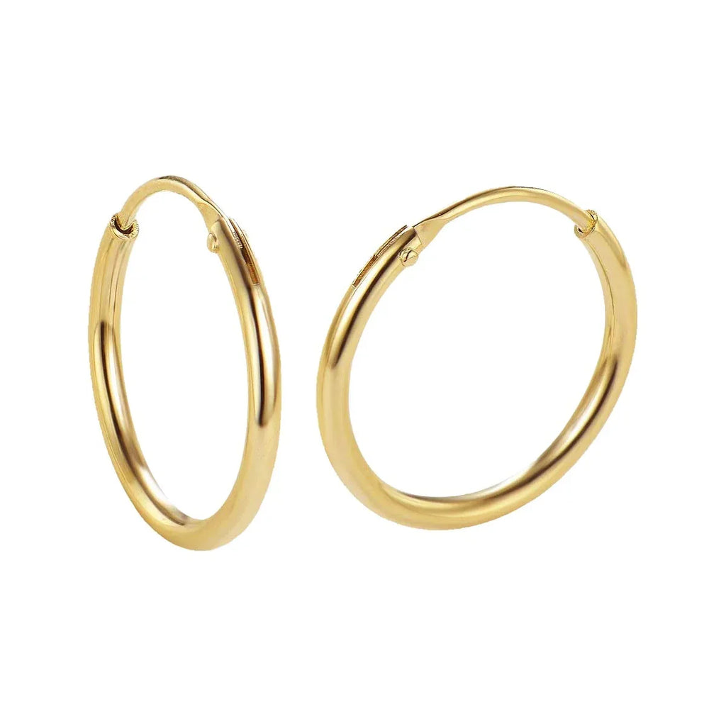 Kleine Creolen Ohrringe 925 Sterling Silber, 18K vergoldet – eleganter Vintage-Look für jeden Tag