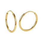 Kleine Creolen Ohrringe 925 Sterling Silber, 18K vergoldet – eleganter Vintage-Look für jeden Tag