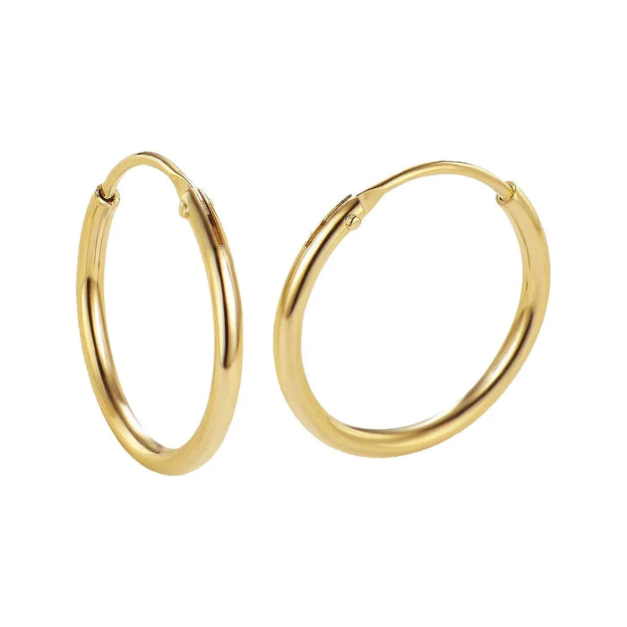 Kleine Creolen Ohrringe 925 Sterling Silber, 18K vergoldet – eleganter Vintage-Look für jeden Tag