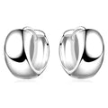 Breite Creolen Ohrringe 925 Sterling Silber, glänzend, wasserabweisend, Vintage-Look | WILLYS JEWELLERY