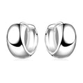 Breite Creolen Ohrringe 925 Sterling Silber, glänzend, wasserabweisend, Vintage-Look