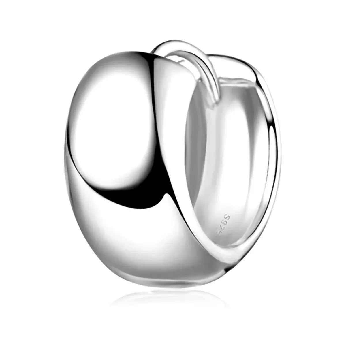 Breite Creolen-Ohrringe aus 925 Sterling Silber – kleiner Vintage-Klassiker für Damen & Herren