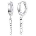 925 Silber Creolen mit Kette – Vintage Ohrringe für Damen, glänzend & wasserabweisend | WILLYS JEWELLERY