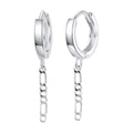 925 Silber Creolen mit Kette – Vintage Ohrringe für Damen, glänzend & wasserabweisend