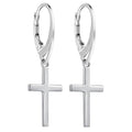 Vintage Kreuz Ohrringe 925 Sterling Silber – Handgemachte Brisur Ohrhänger für Damen & Herren | WILLYS JEWELLERY