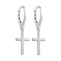 Vintage Kreuz Ohrringe 925 Sterling Silber – Handgemachte Brisur Ohrhänger für Damen & Herren